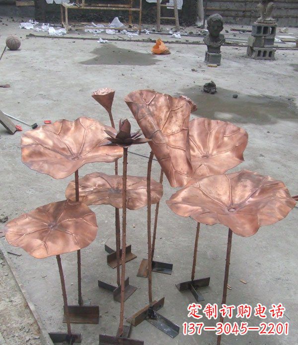 运城中领雕塑荷花锻铜雕塑
