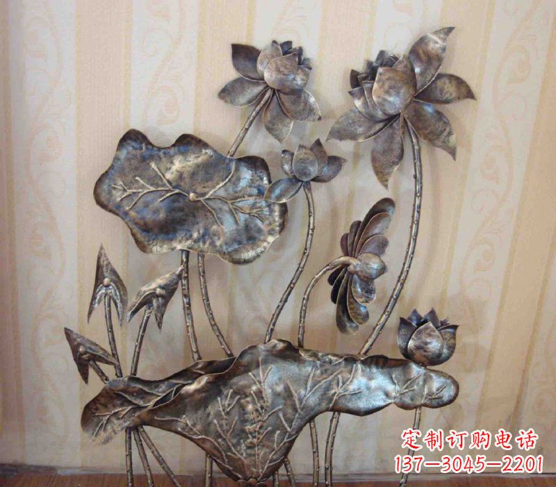 运城中领雕塑精美莲花锻铜雕塑景观