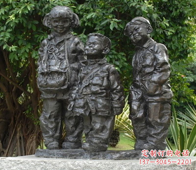 运城中领雕塑可爱儿童铜雕欣赏