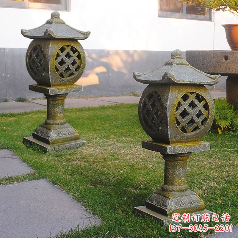 运城精美仿古石灯笼雕塑