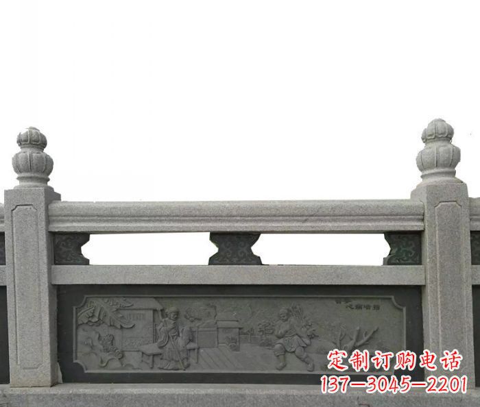 运城中领雕塑艺术品-公园仿古石雕栏板