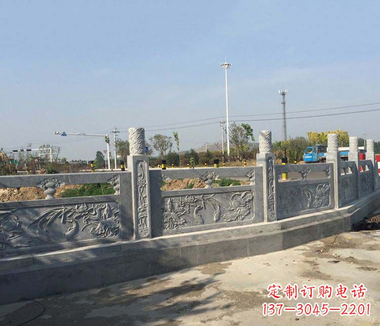 运城风格各异的精美公园仿古石栏板雕塑