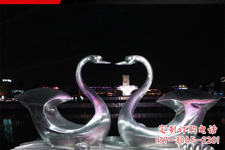 运城中领雕塑定制不锈钢仙鹤雕塑