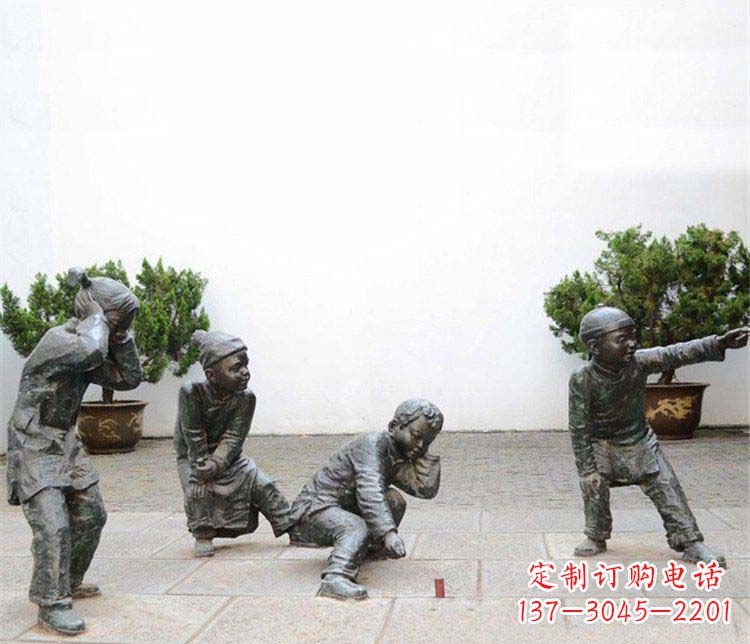 运城愉悦童年,珍藏宝贝铜雕小孩