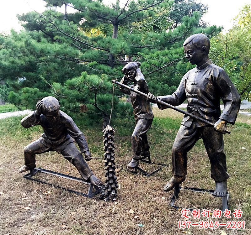 运城优雅精致的儿童铜雕