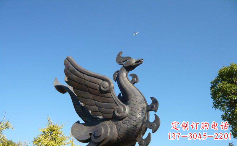 运城艺术雕塑 | 公园凤凰铜雕