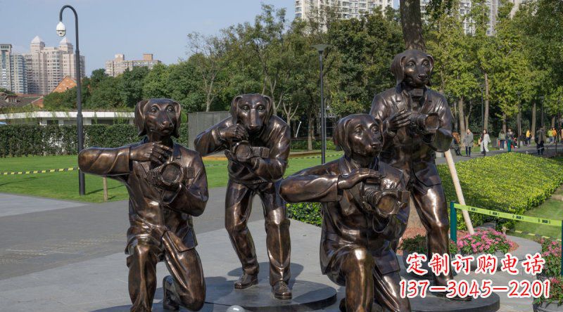 运城公园装饰雕塑——可爱活泼的狗雕塑