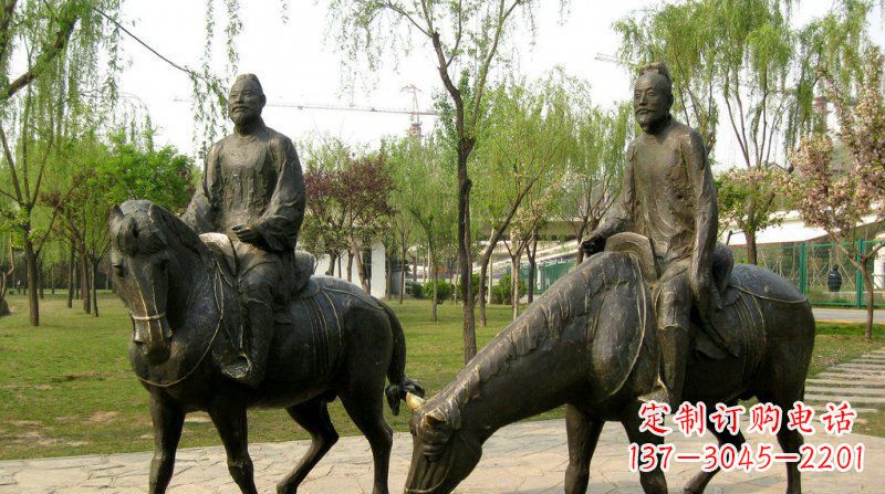 运城浪漫动人的骑马雕塑