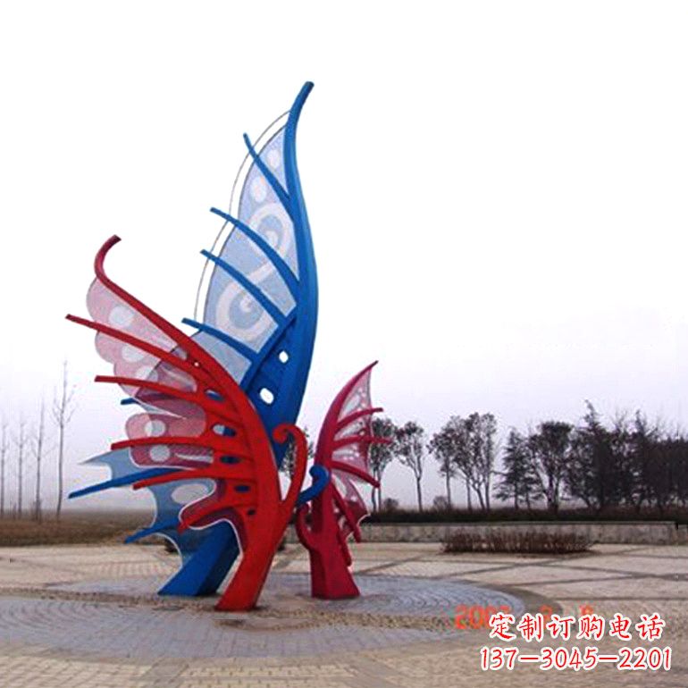 运城精美蝴蝶不锈钢景观雕塑