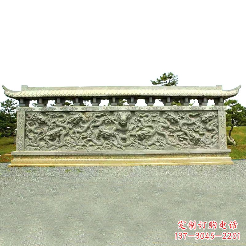 运城山水玉龙壁雕艺术