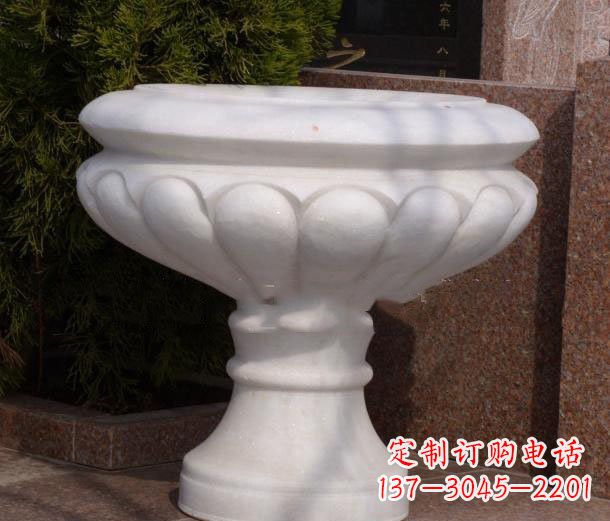 运城中领雕塑——汉白玉花盆石雕