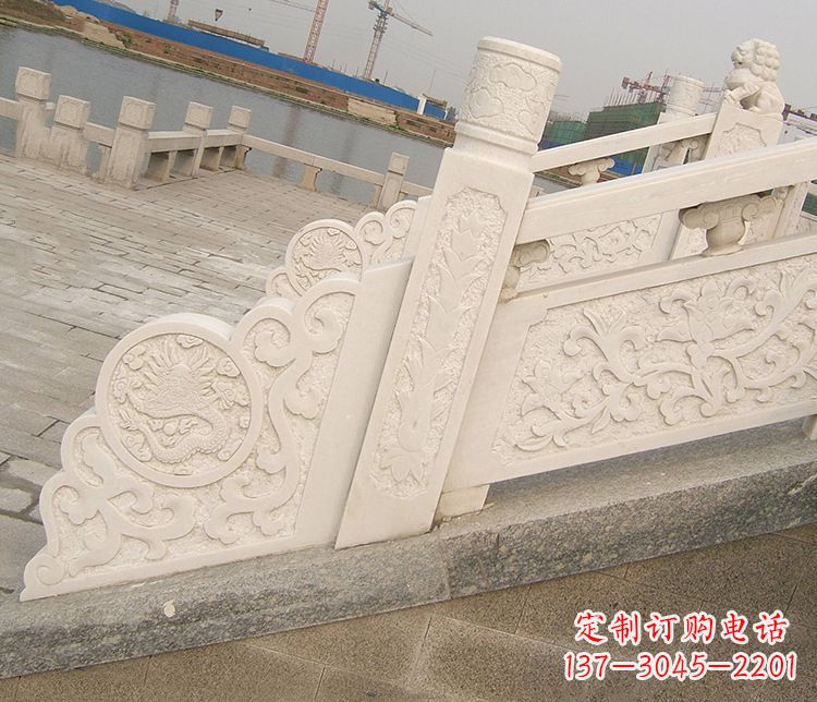 运城汉白玉精美园林栏板雕塑