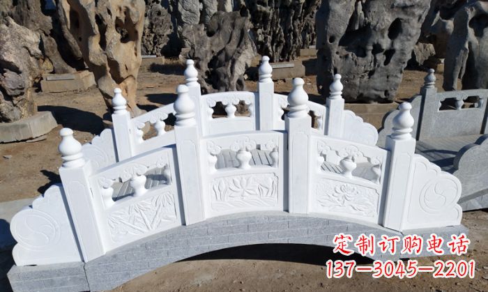 运城手工雕刻的汉白玉拱桥雕塑