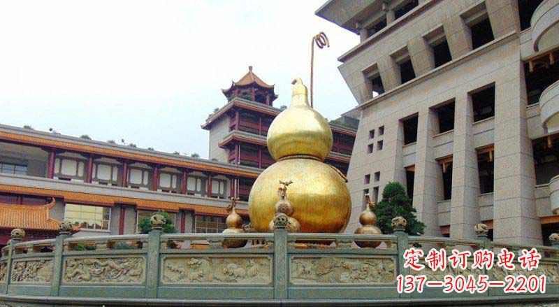 运城精美优雅的葫芦景观铜雕