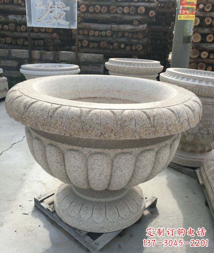 运城高质量大理石花盆石雕