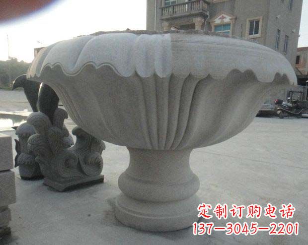 运城高端大理石花盆雕塑