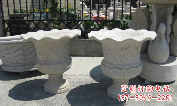 运城大理石花盆雕塑
