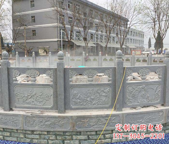 运城公园景观大理石栏板雕塑
