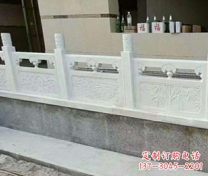 运城公园景观大理石栏板石雕 (6)