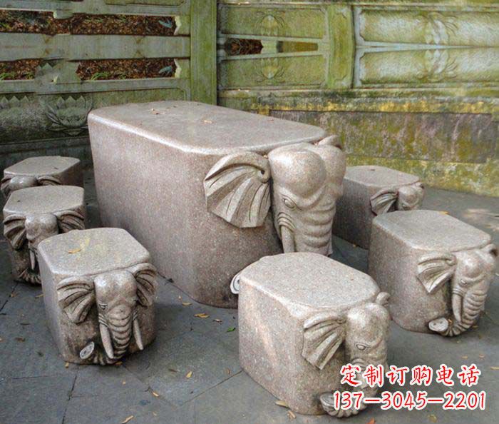 运城精美小象大理石雕塑