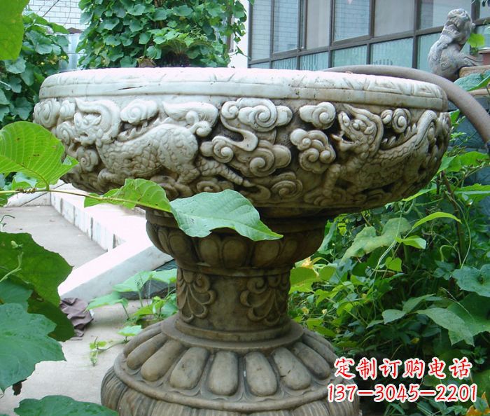 运城仿古花盆石雕艺术品