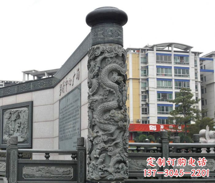运城传承中国古典文化的雕刻龙柱雕塑