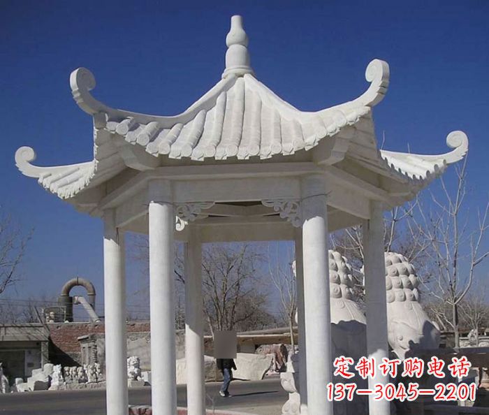 运城汉白玉凉亭石雕