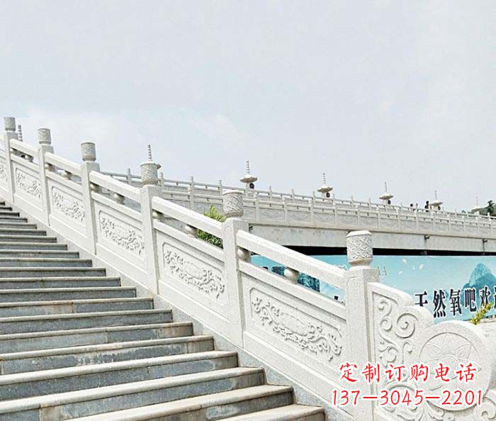 运城精美绝伦的汉白玉石栏板雕塑