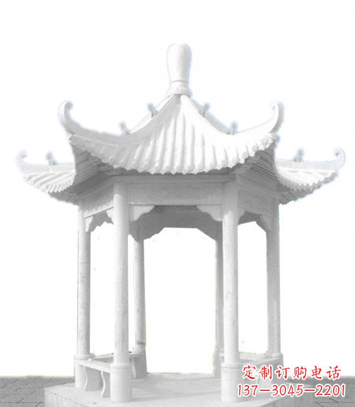 运城汉白玉石凉亭雕塑