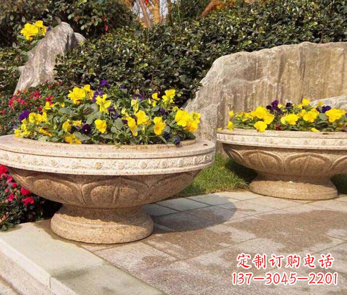 运城砂岩花盆雕塑