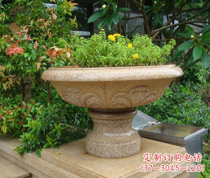 运城雕塑花盆,精雕细琢