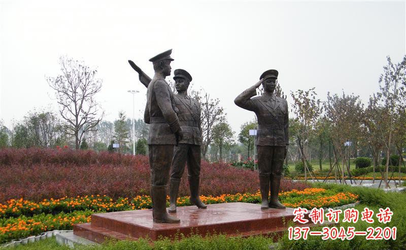 运城金属警察雕塑——荣耀守护社会治安!