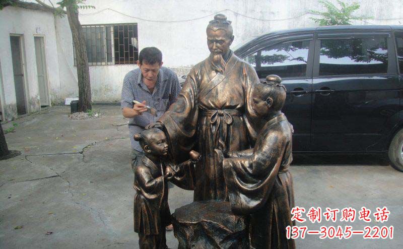 运城精美铜雕—中领雕塑孔融让梨景观雕塑定制