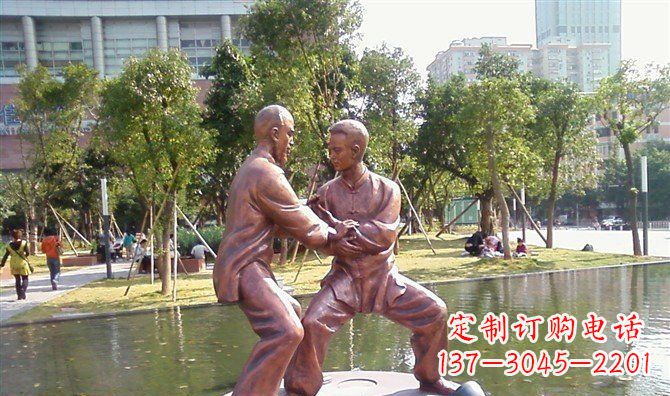 运城太极拳铜雕精美工艺品