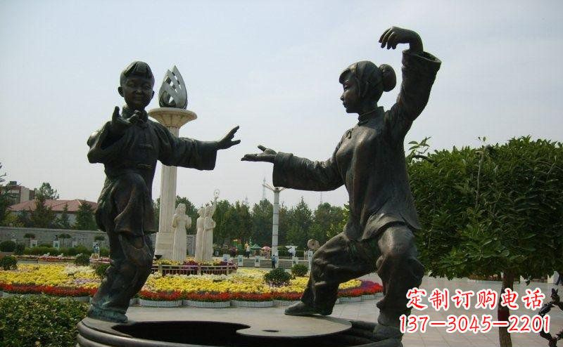 运城艺术精灵传统太极拳铜雕