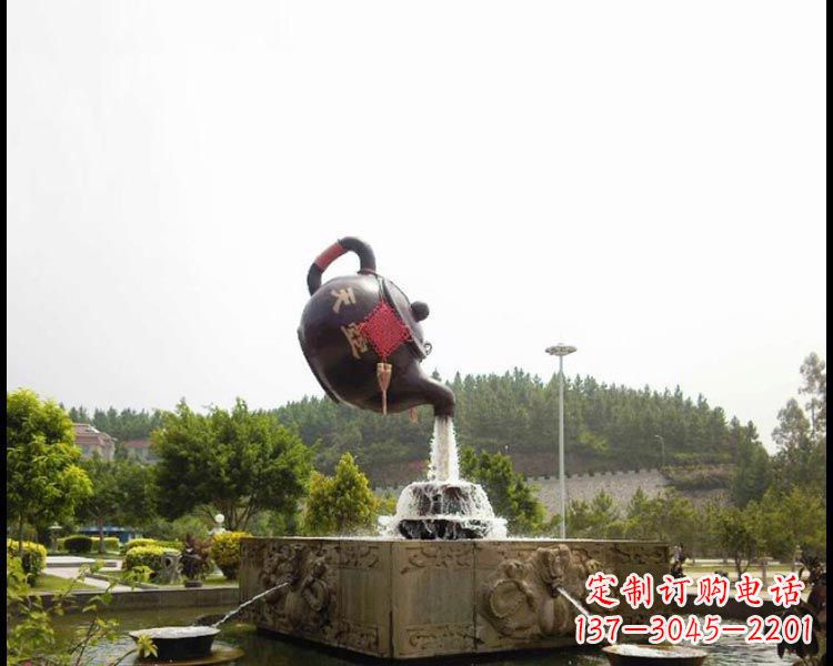 运城传统工艺茶壶铜雕