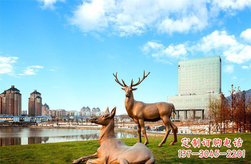 运城优质精美羚羊铜雕塑
