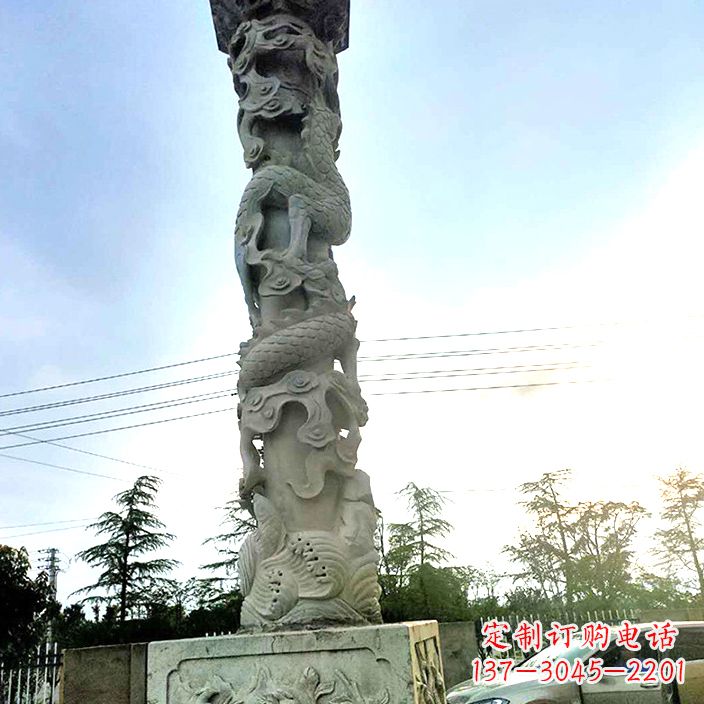 运城精致的公园龙柱石雕