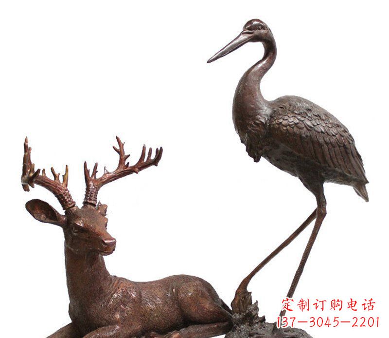 运城中领雕塑仙鹤铜雕艺术品