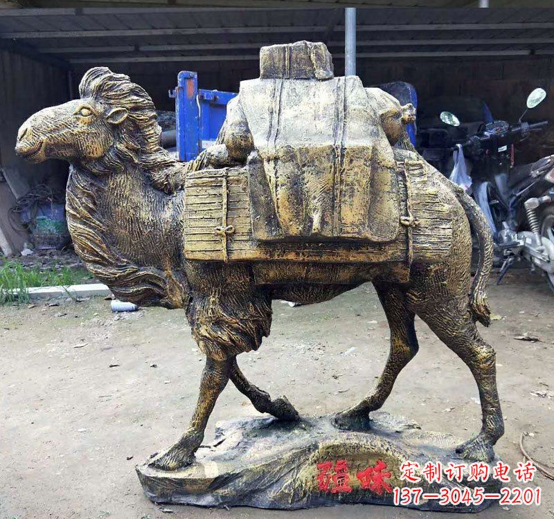 运城新颖华丽的骆驼铜雕定制