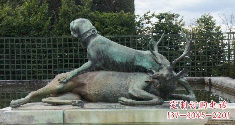 运城高质量铜梅花鹿动物雕塑