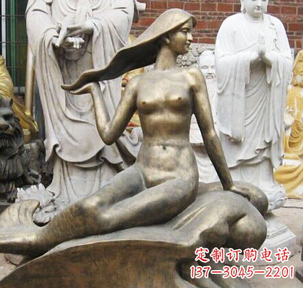 运城精美铜质美人鱼雕塑