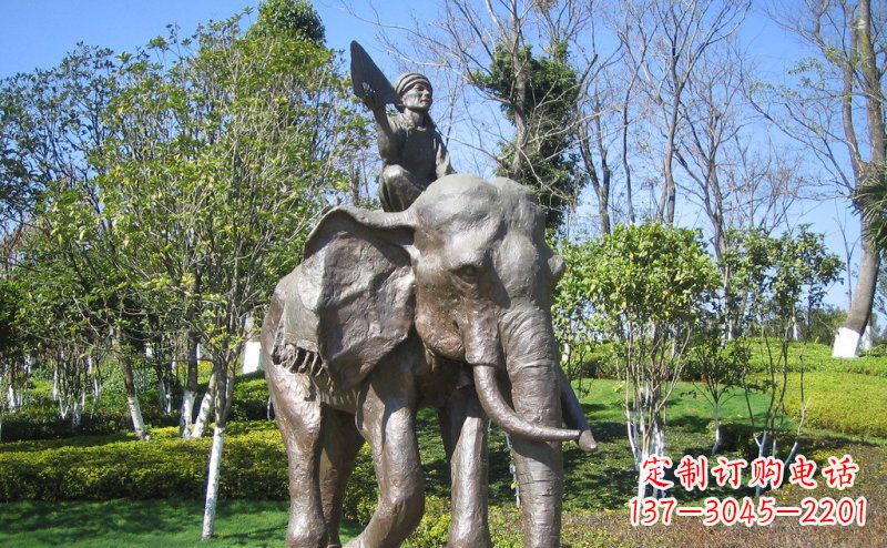运城 令人惊叹的大象铜雕塑
