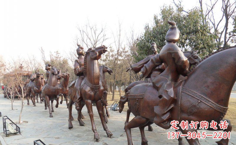 运城蓬勃向上的骑马雕塑