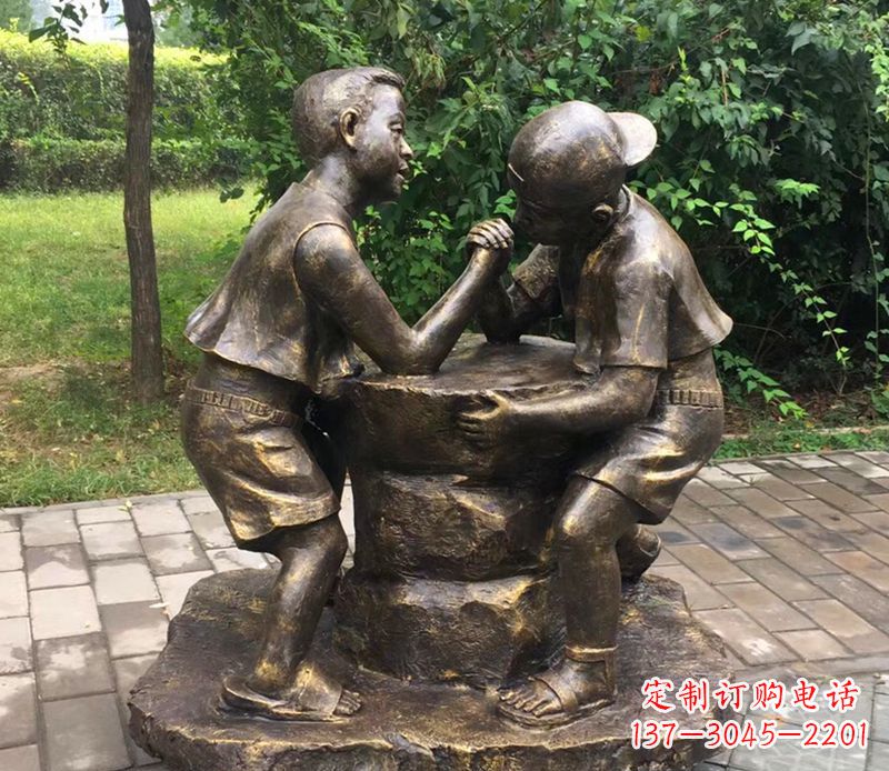 运城童心盎然儿童铜雕