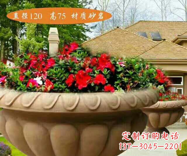 运城高端砂岩花盆雕塑
