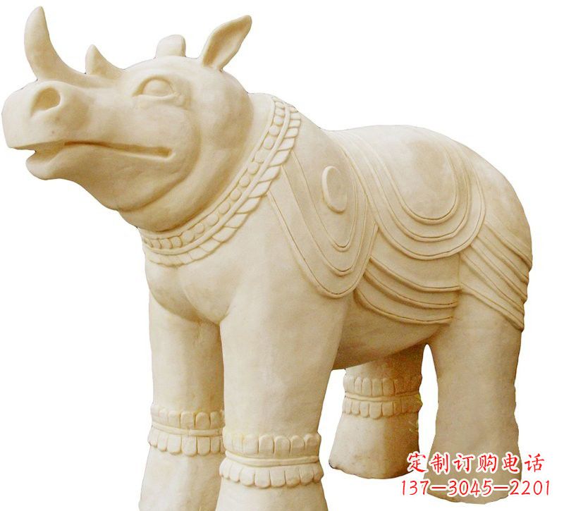 运城砂岩犀牛雕塑
