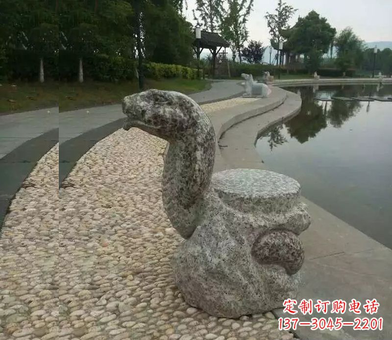 运城中领雕塑-十二生肖蛇石雕