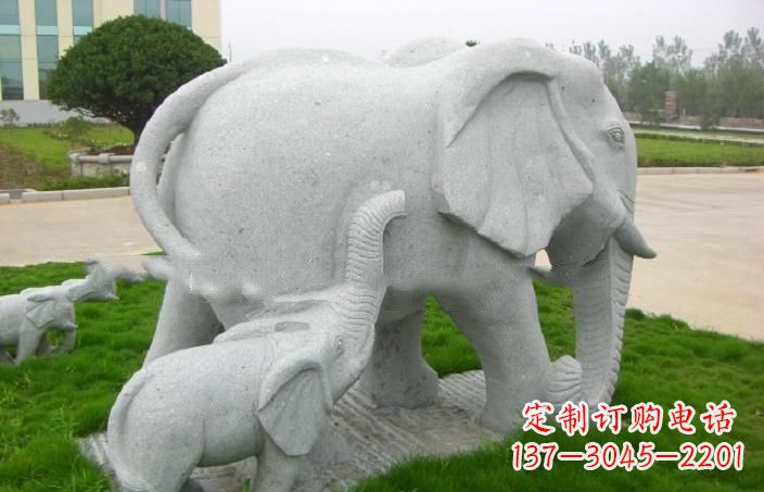 运城传神静谧的大象石雕