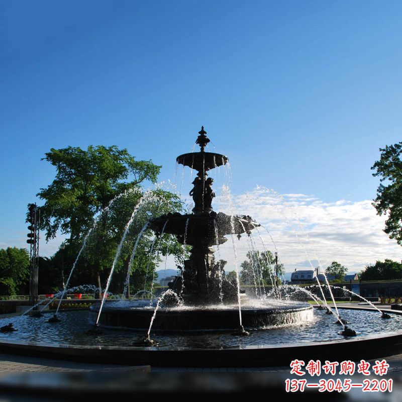 运城精美喷泉雕塑,点缀公园美景